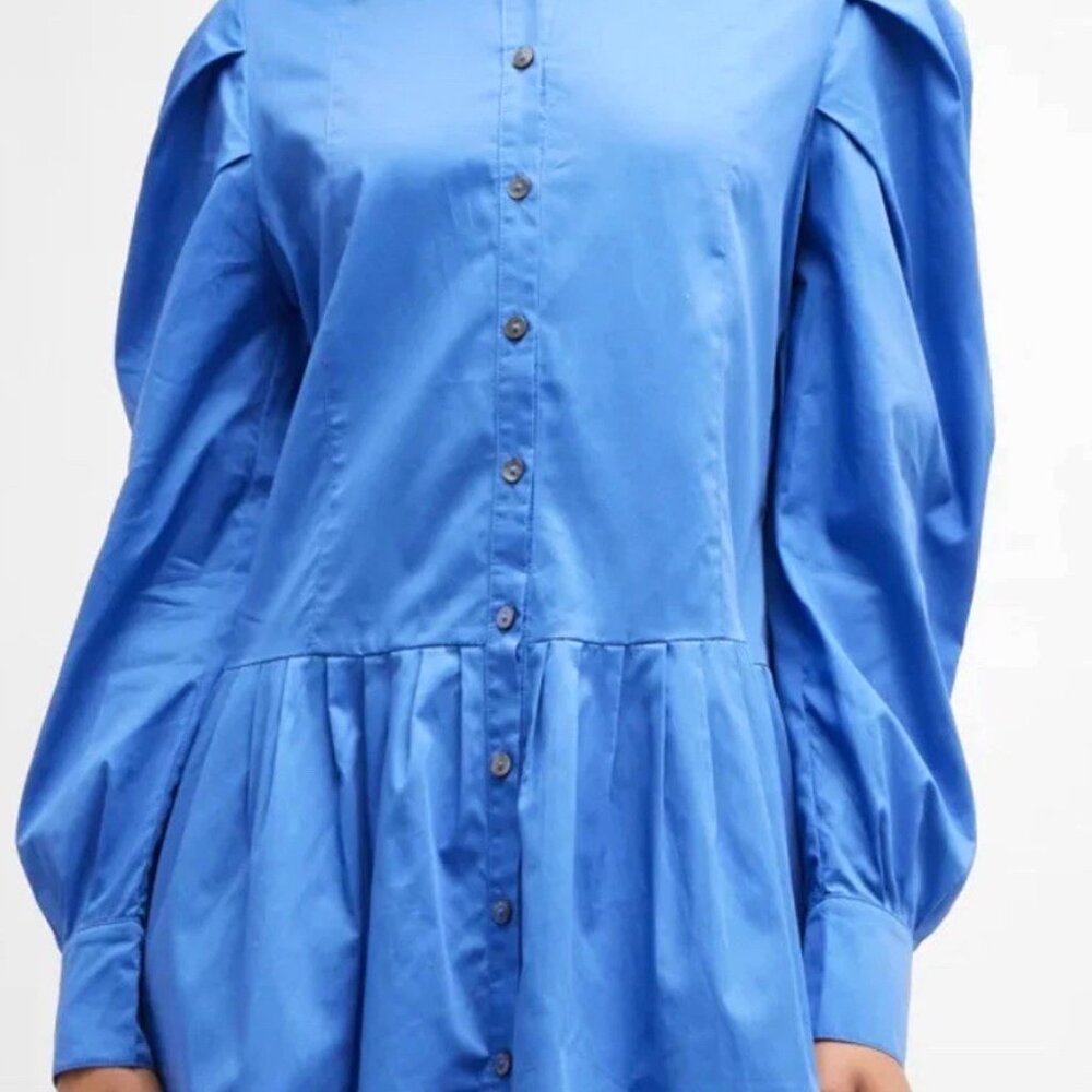 NWT Harsman Esme Shirt Dress Indigo Blue 100% Cotton
